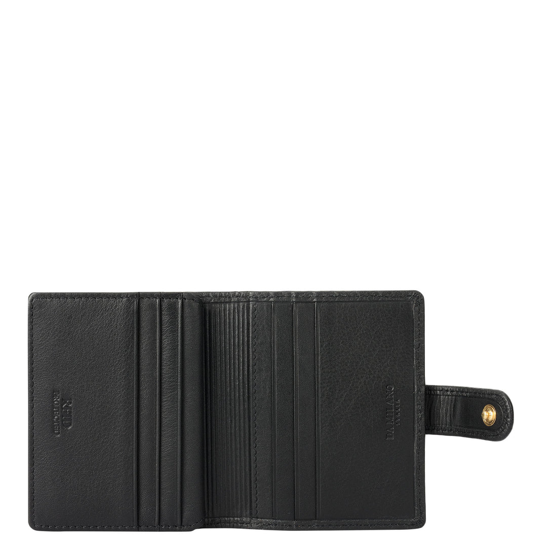 Multi Slot Leather Card Case - Black