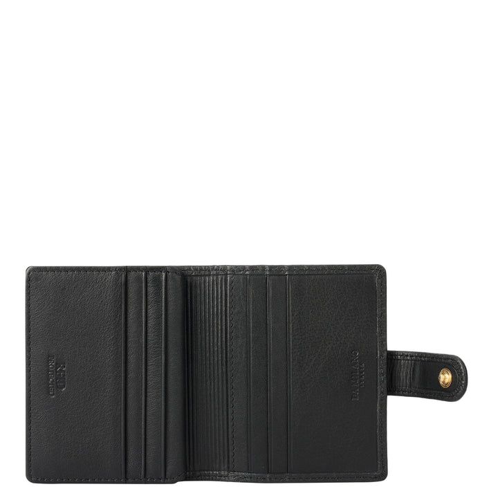 Multi Slot Leather Card Case - Black