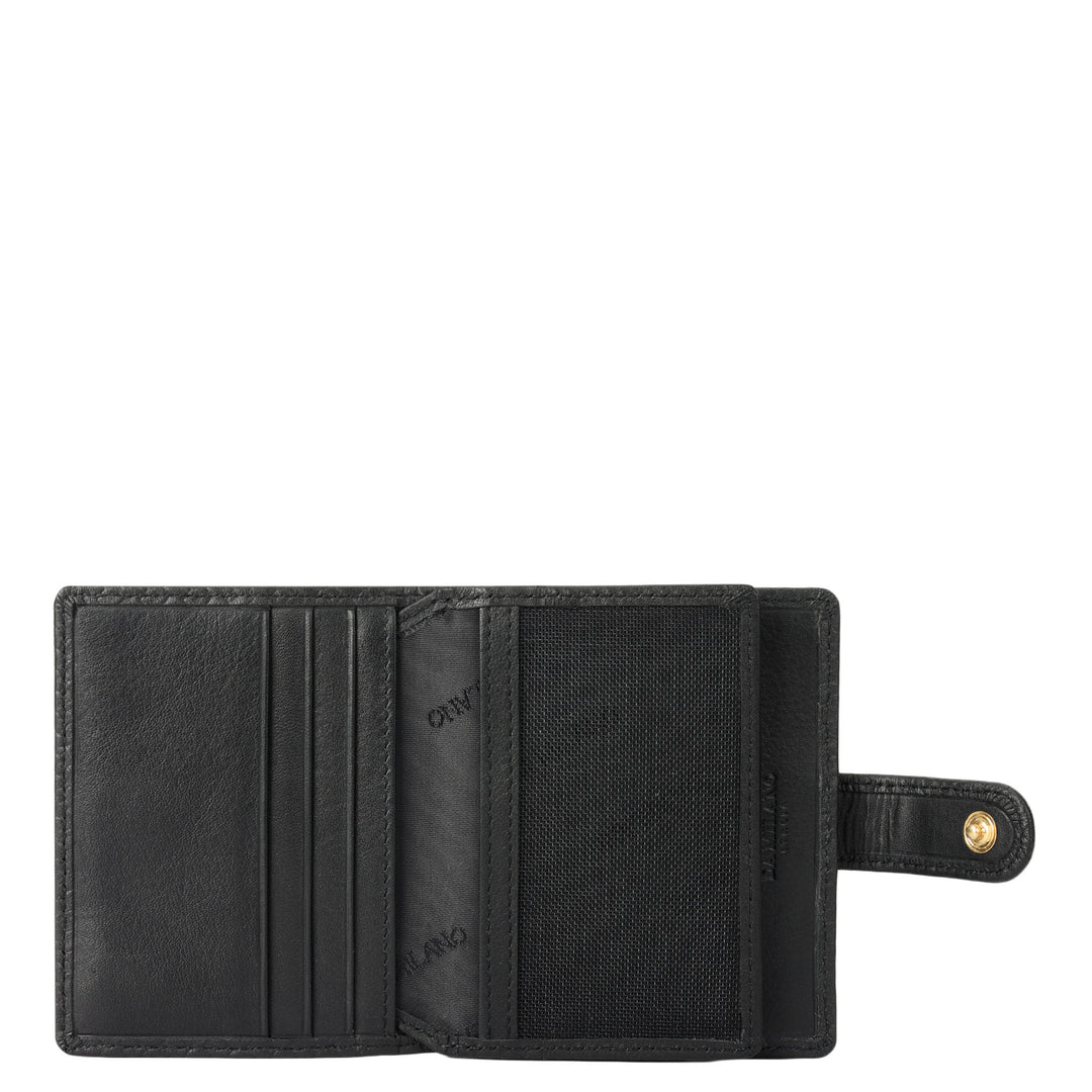 Multi Slot Leather Card Case - Black