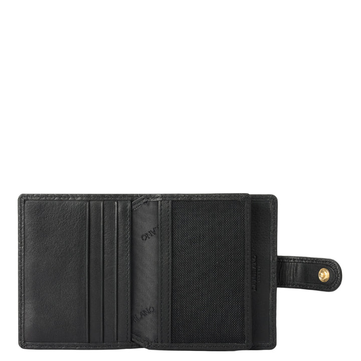 Multi Slot Leather Card Case - Black