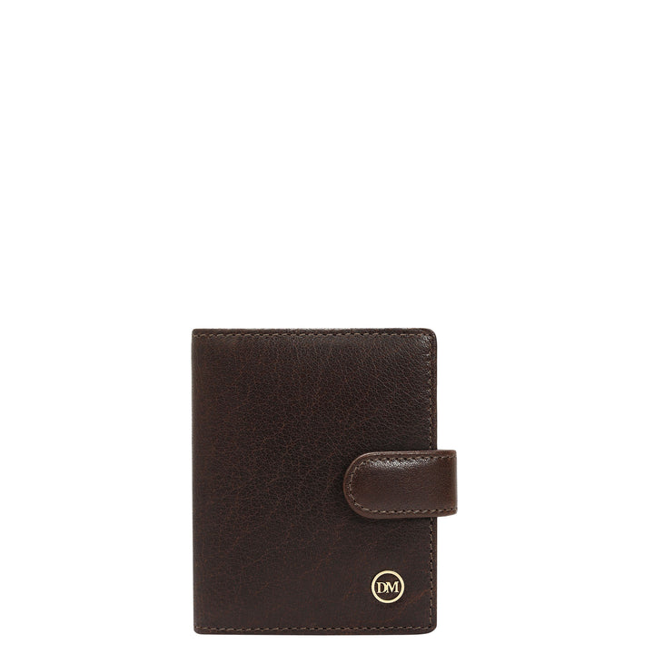 Multi Slot Leather Card Case - Brown
