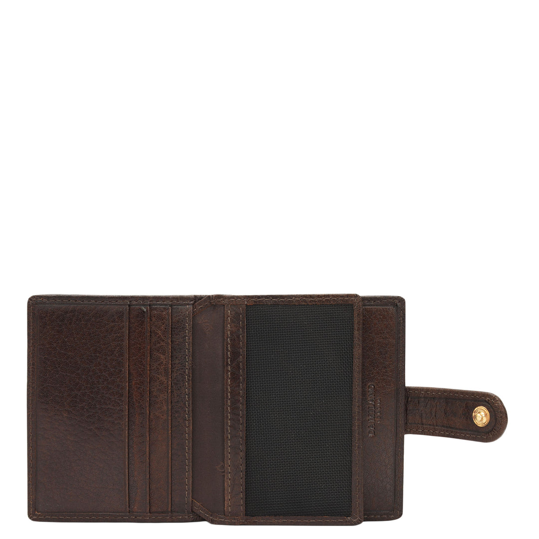 Multi Slot Leather Card Case - Brown