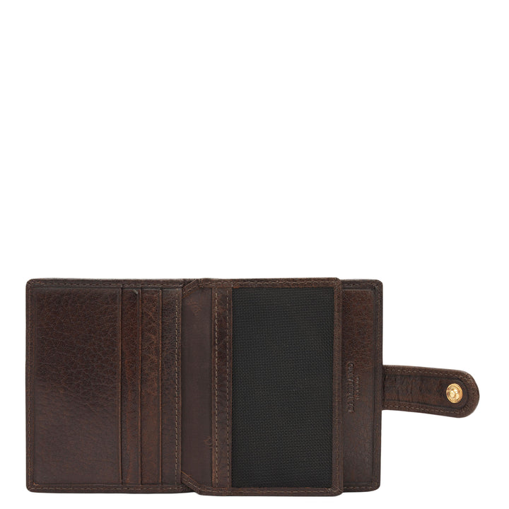 Multi Slot Leather Card Case - Brown