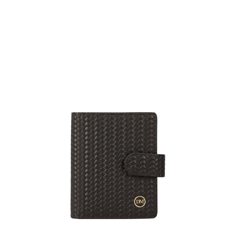 Multi Slot Leather Card Case - Brown