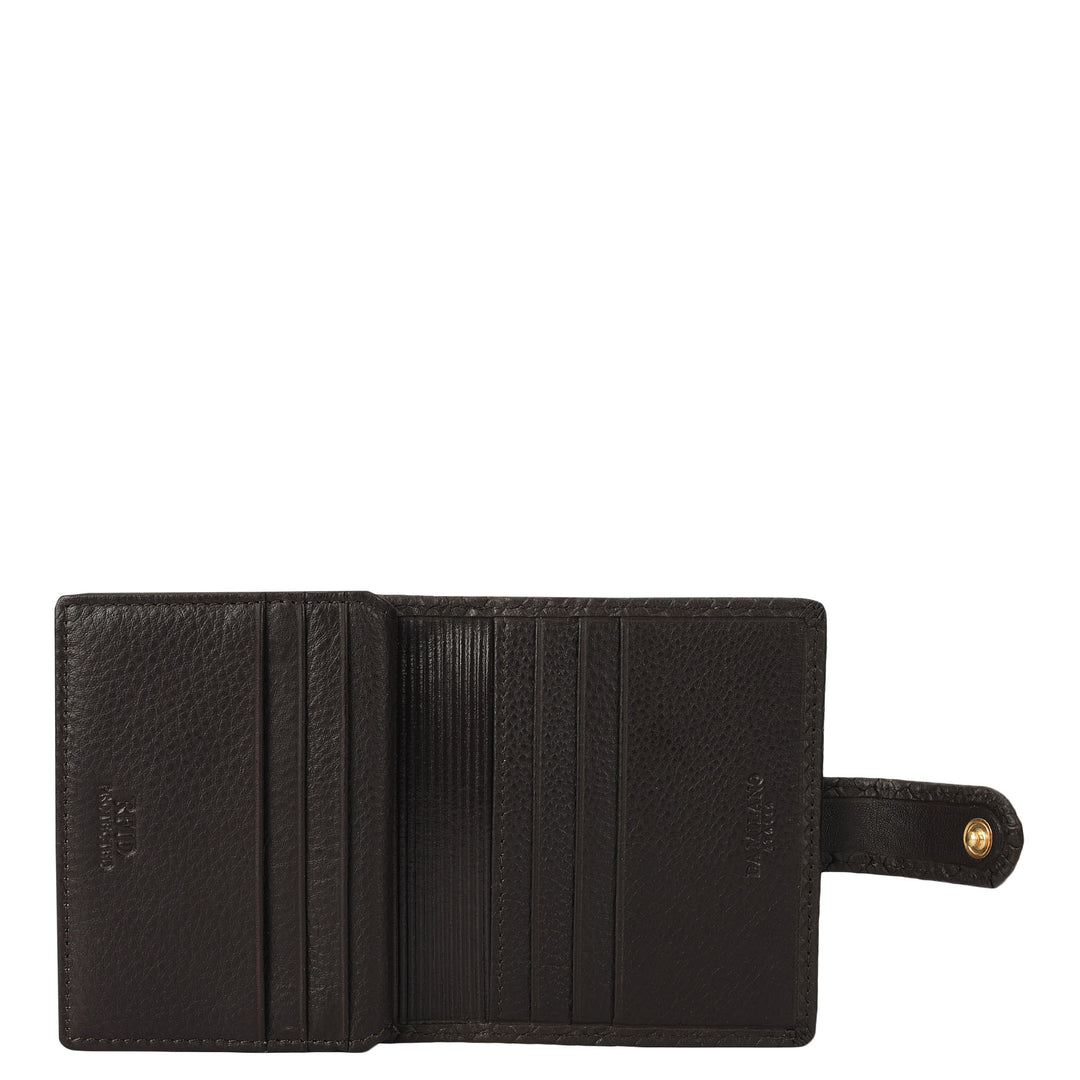 Multi Slot Leather Card Case - Brown