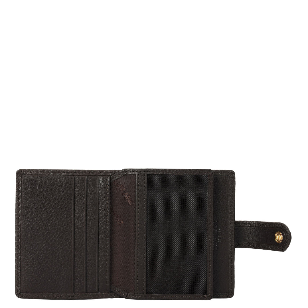 Multi Slot Leather Card Case - Brown