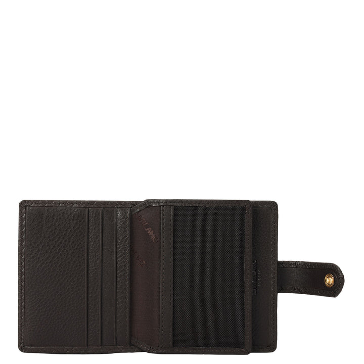 Multi Slot Leather Card Case - Brown