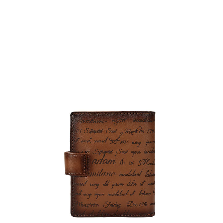 Multi Slot Leather Card Case - Cognac