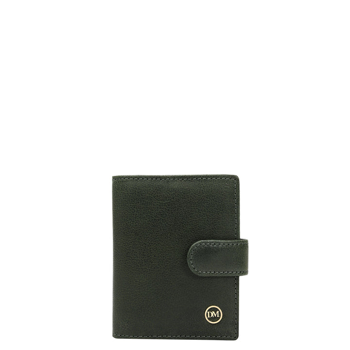 Multi Slot Leather Card Case - Petrol Green