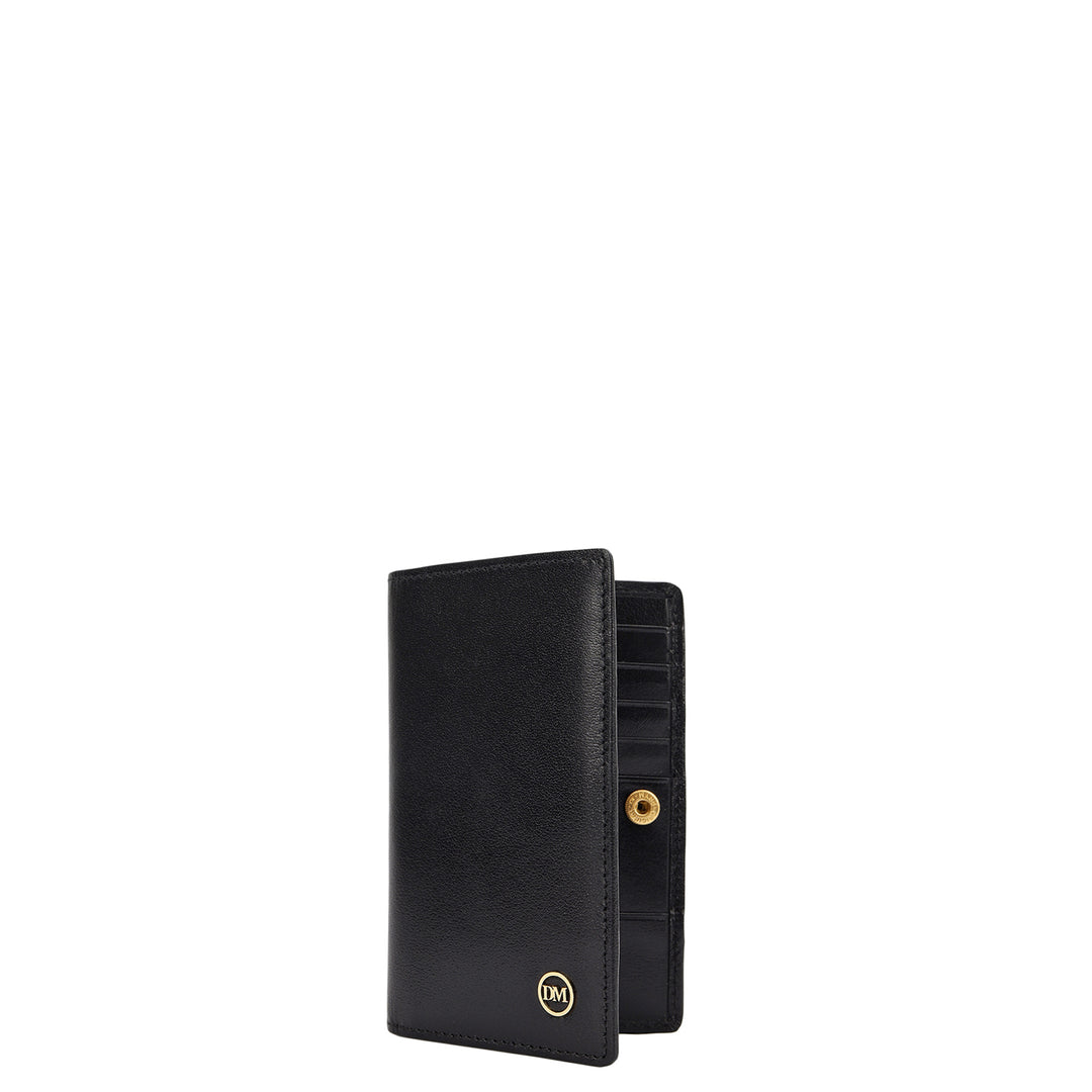 Multi Slot Leather Card Case - Black