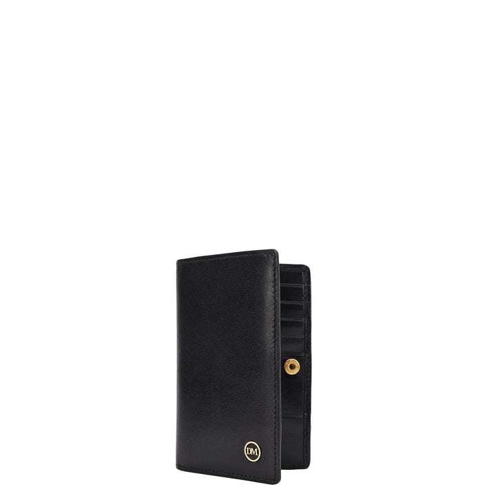 Multi Slot Leather Card Case - Black