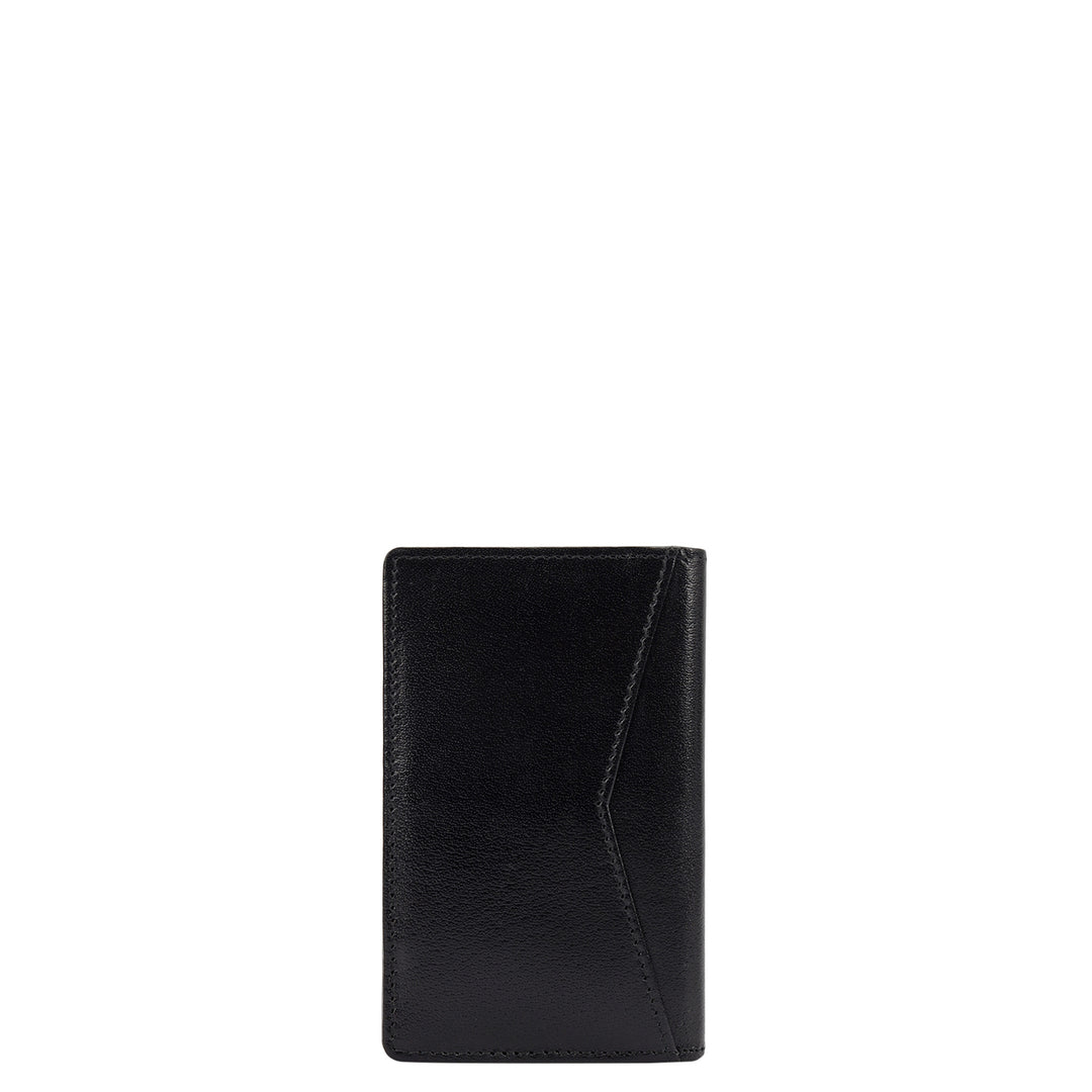 Multi Slot Leather Card Case - Black