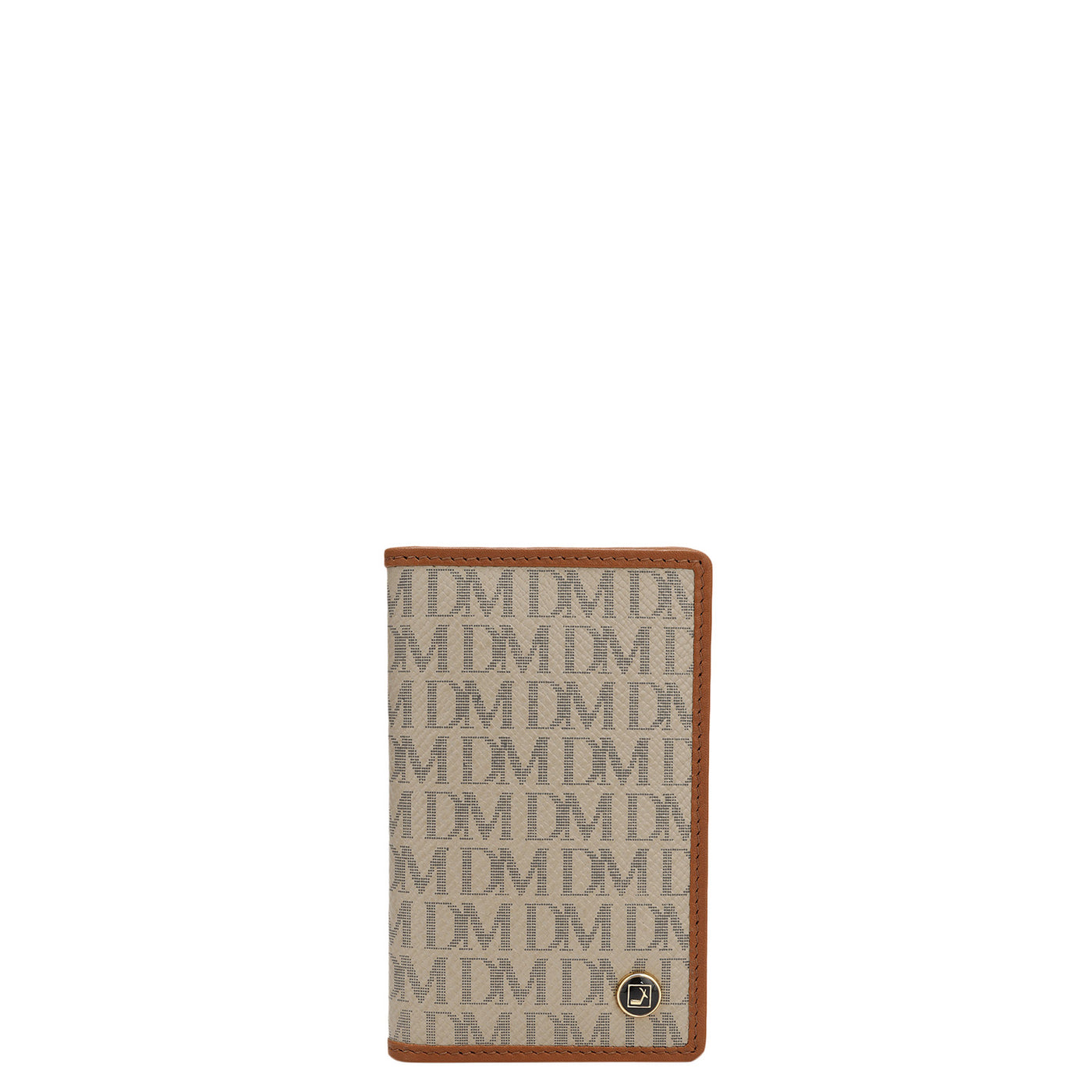 Monogram Leather Card Case - Chalk