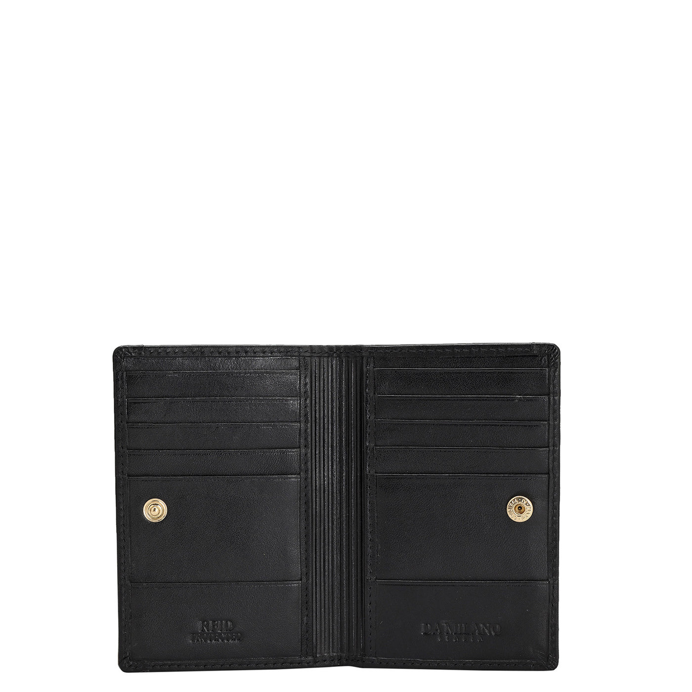 Mat Emboss Leather Card Case - Black
