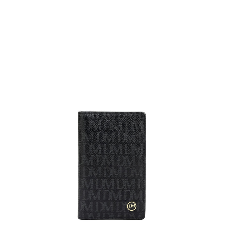 6 Slots Leather Card Case - Black