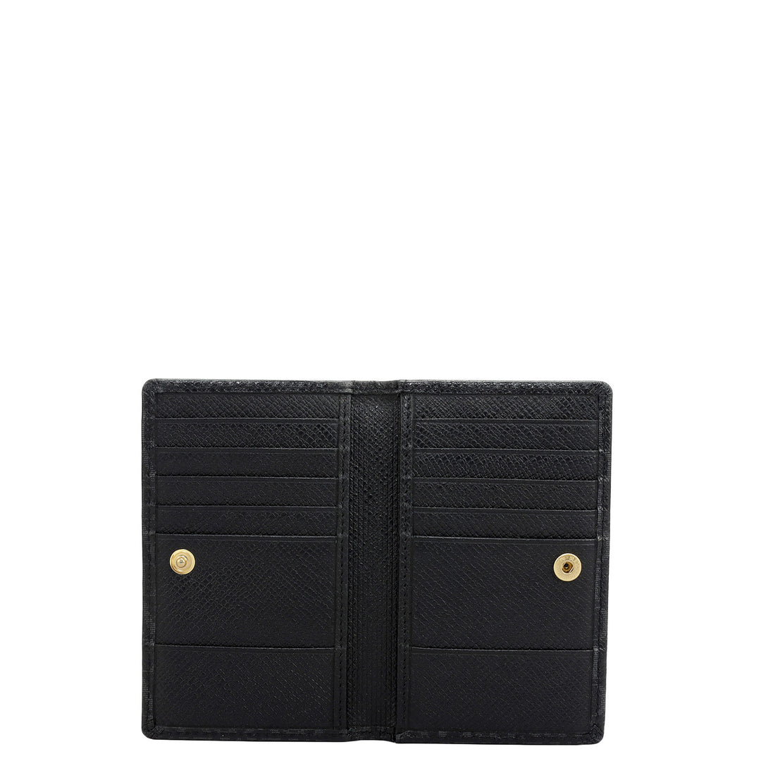 6 Slots Leather Card Case - Black