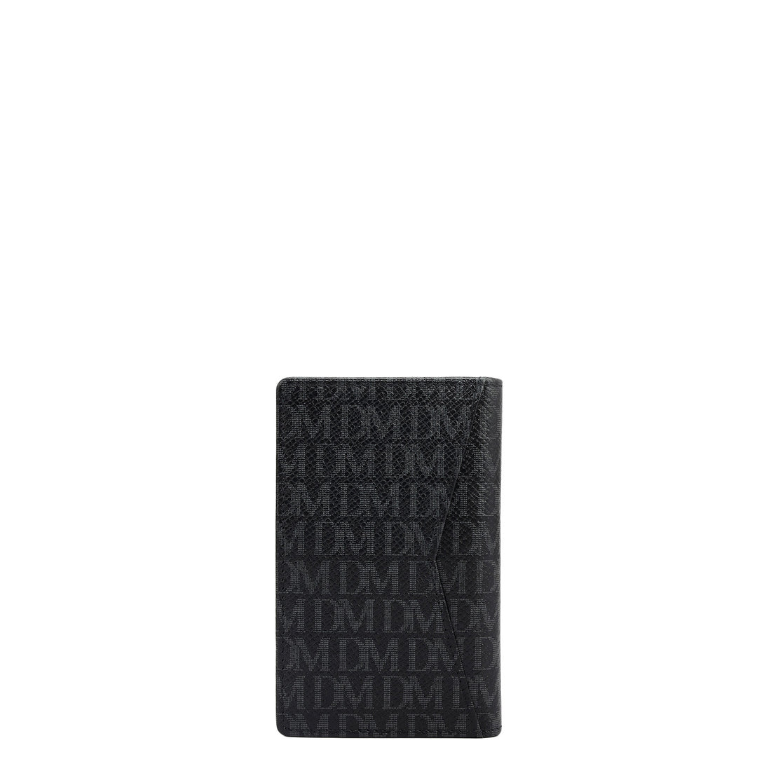 6 Slots Leather Card Case - Black