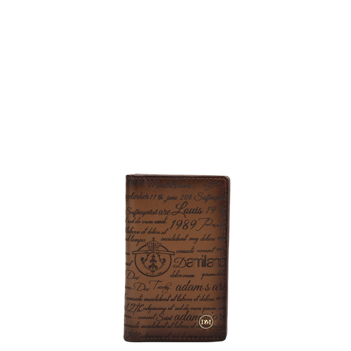 6 Slots Signato Leather Card Case - Cognac