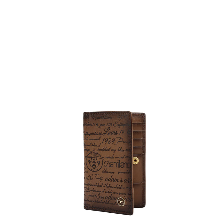 6 Slots Signato Leather Card Case - Cognac