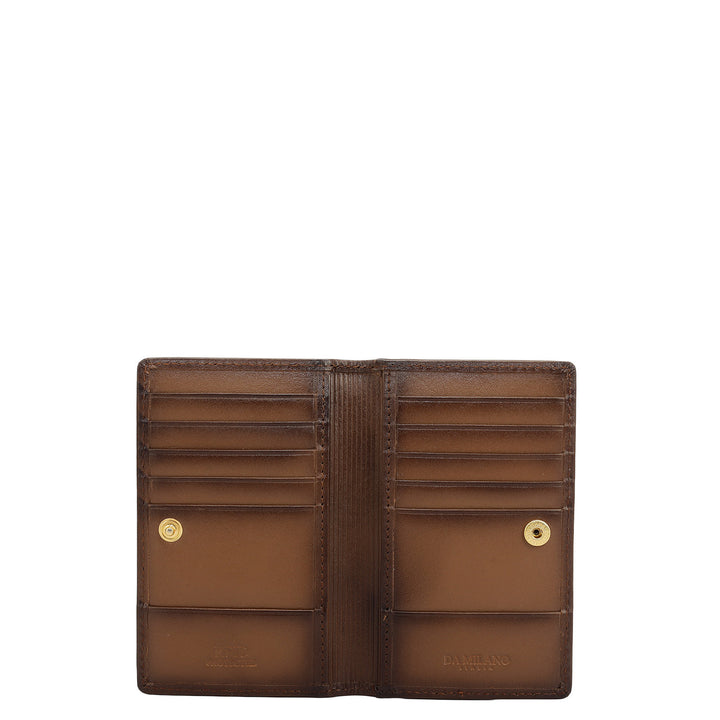 6 Slots Signato Leather Card Case - Cognac