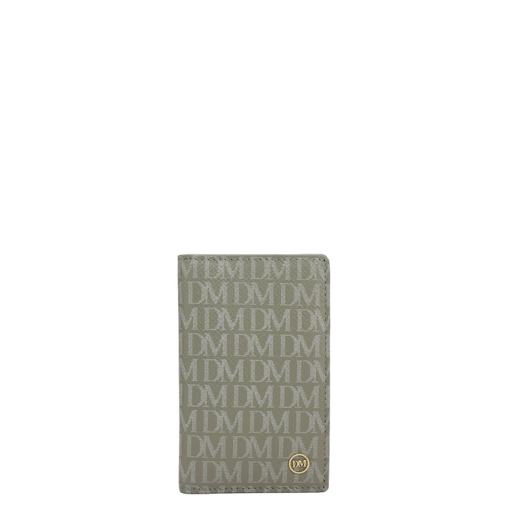 6 Slots Leather Card Case - Stone Grey