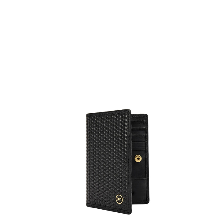 Multi Slots Leather Card Case - Black