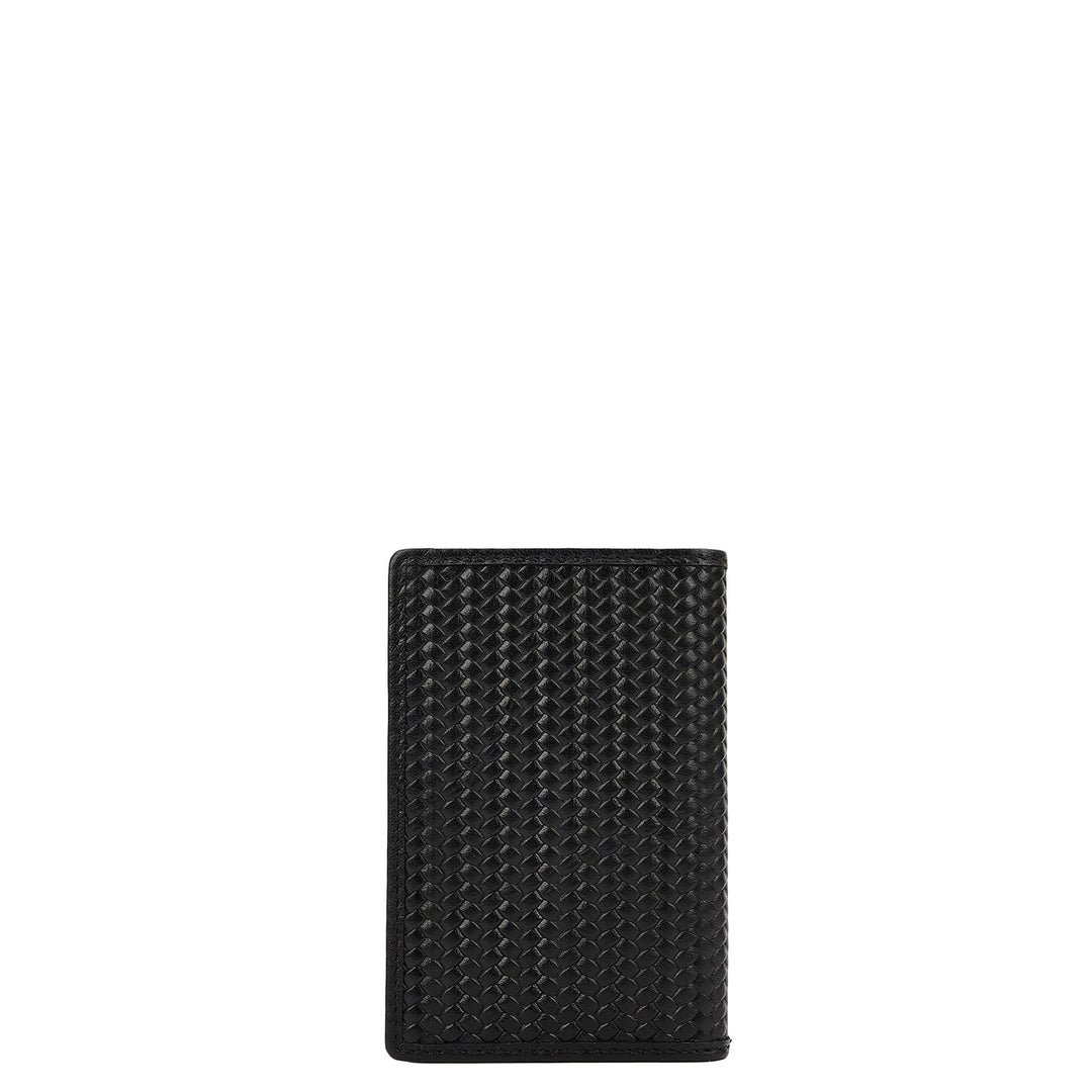 Multi Slots Leather Card Case - Black