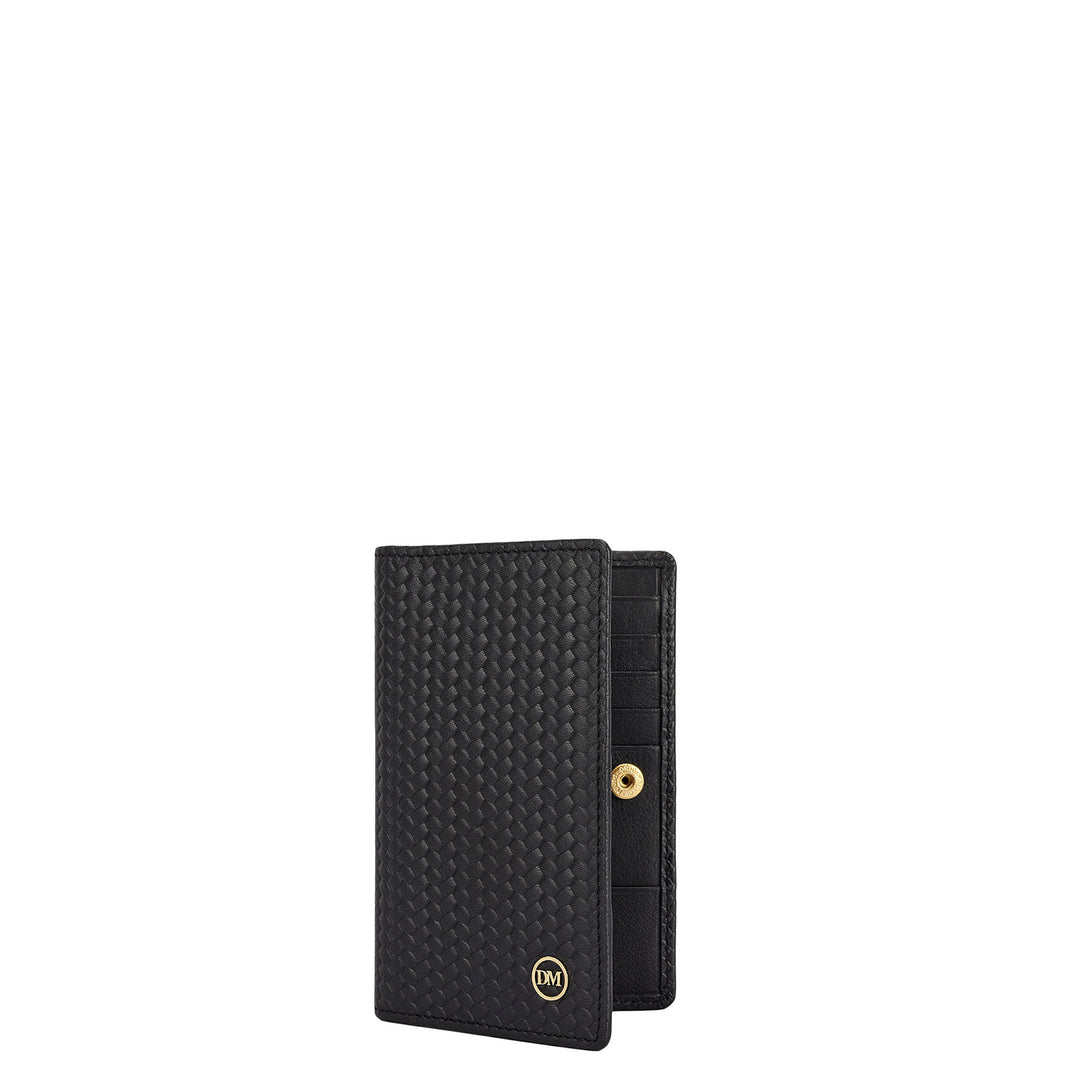 Multi Slot Leather Card Case - Black