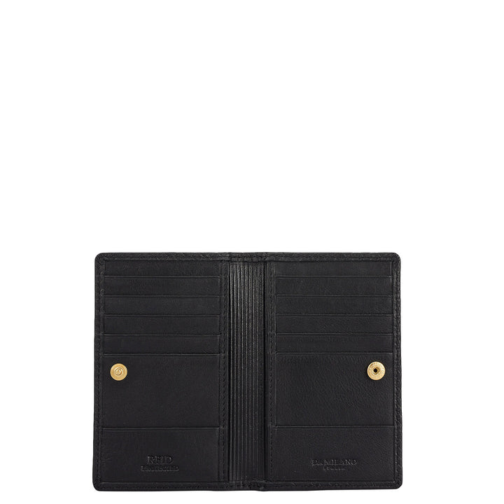 Multi Slot Leather Card Case - Black
