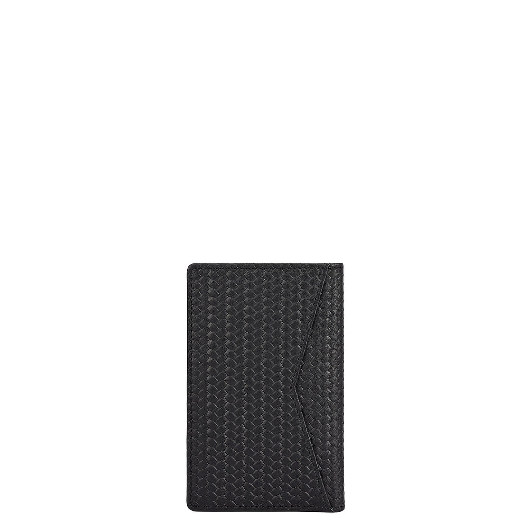 Multi Slot Leather Card Case - Black