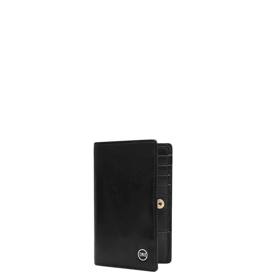 10 Slots Leather Card Case - Black