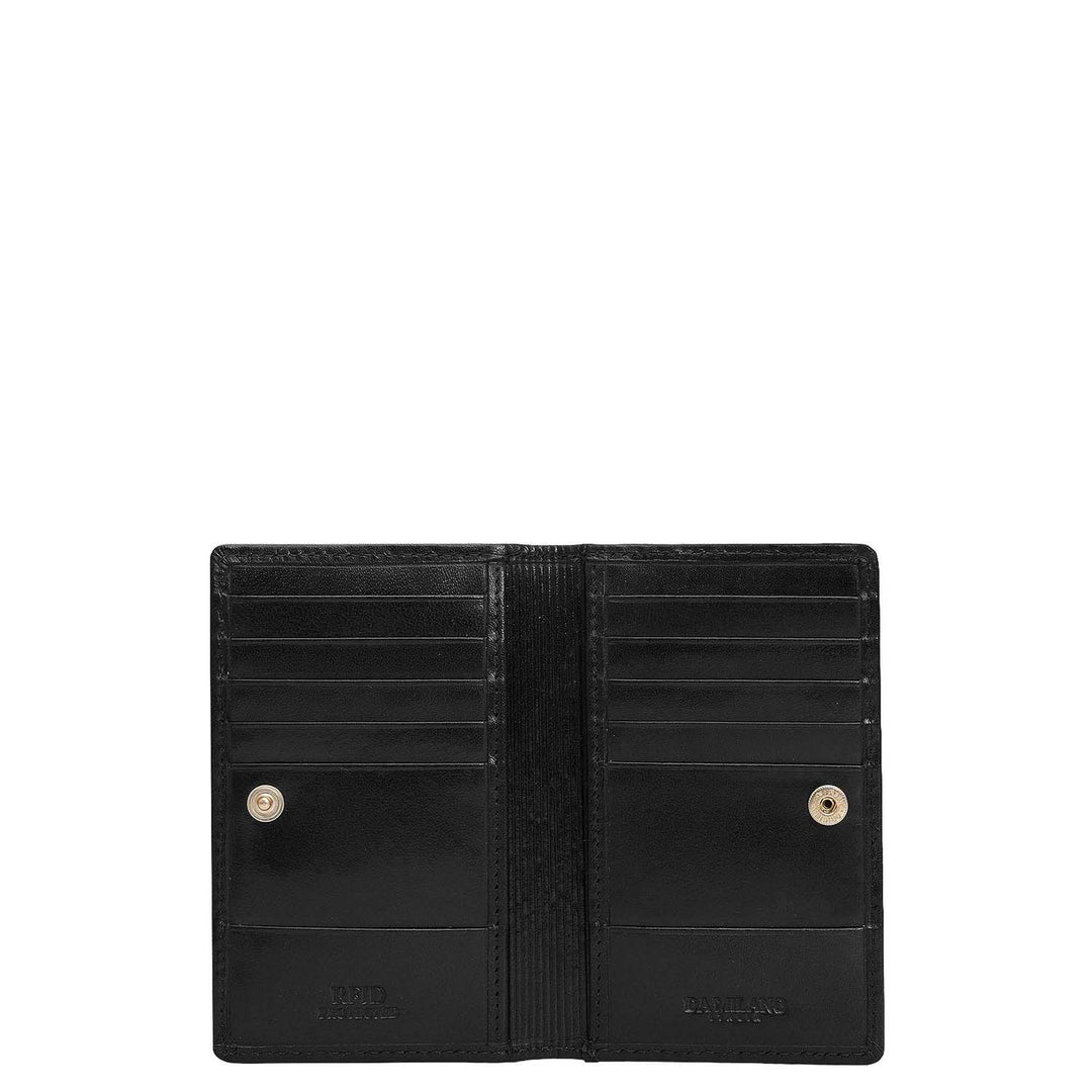 10 Slots Leather Card Case - Black