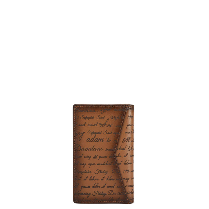 Multi Slot Leather Card Case - Cognac