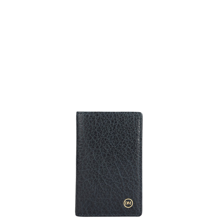 Multi Slot Leather Card Case - Navy