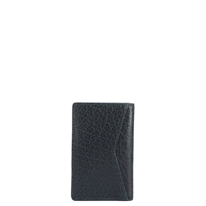 Multi Slot Leather Card Case - Navy