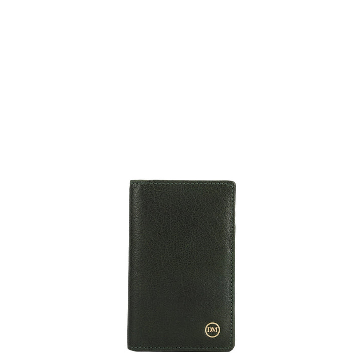Multi Slot Leather Card Case - Petrol Green