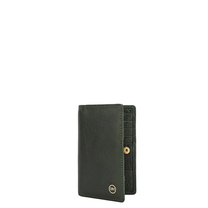 Multi Slot Leather Card Case - Petrol Green