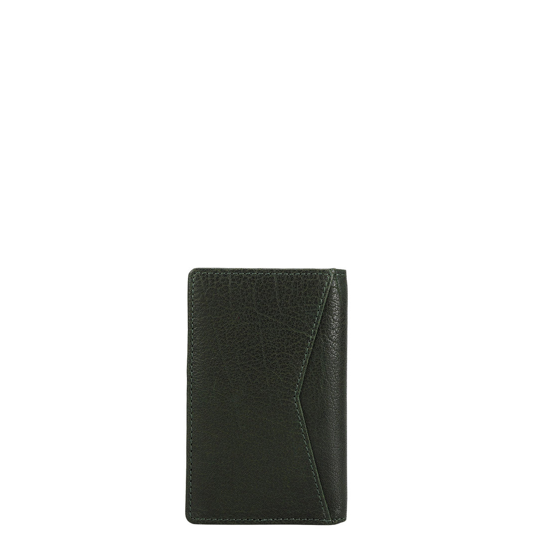 Multi Slot Leather Card Case - Petrol Green