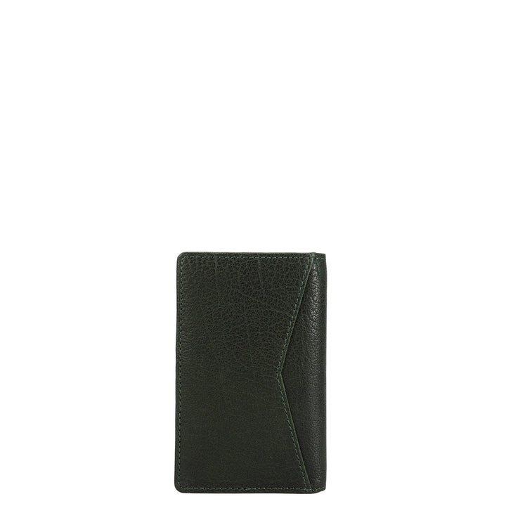Multi Slot Leather Card Case - Petrol Green