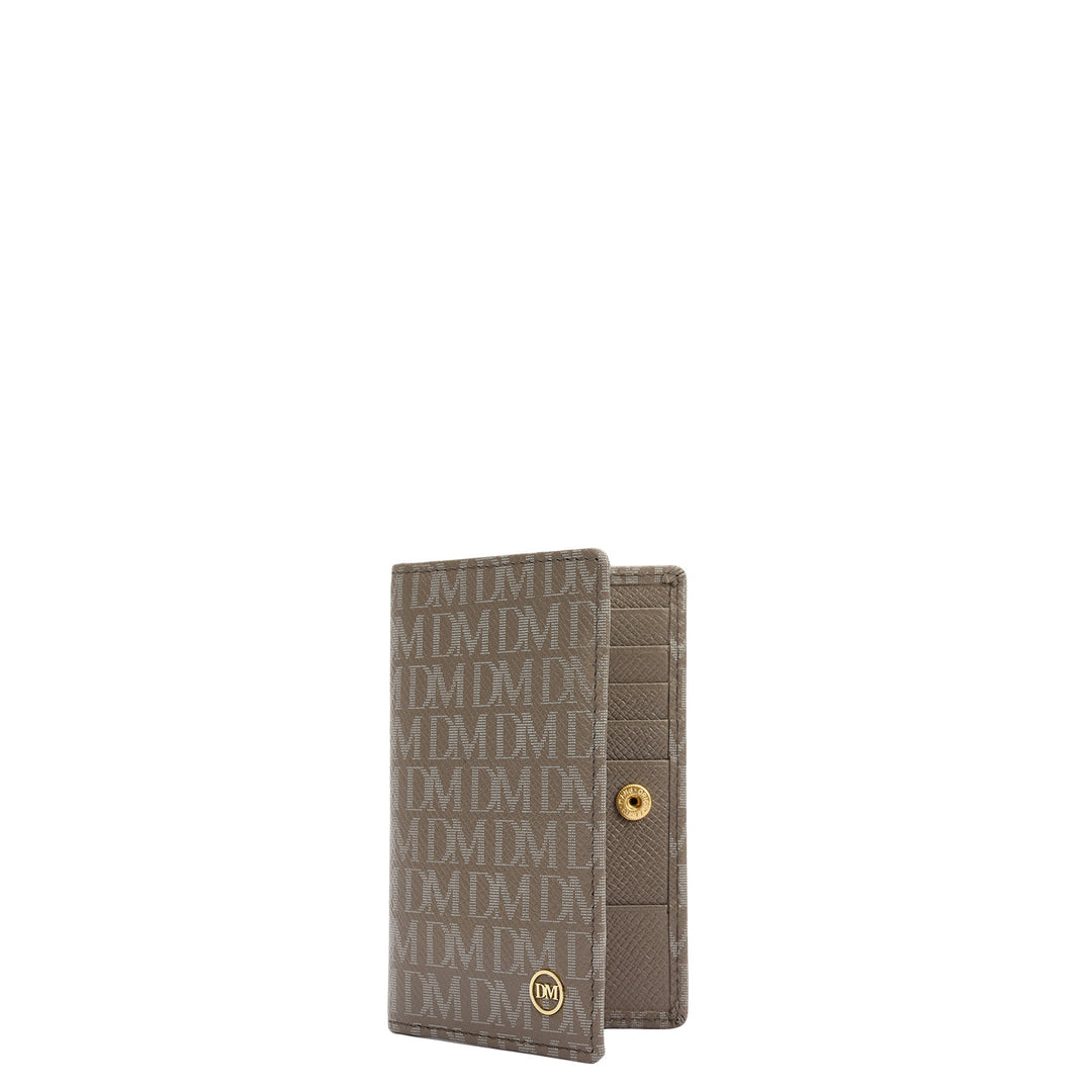 Multi Slot Leather Card Case - Smoke Grey