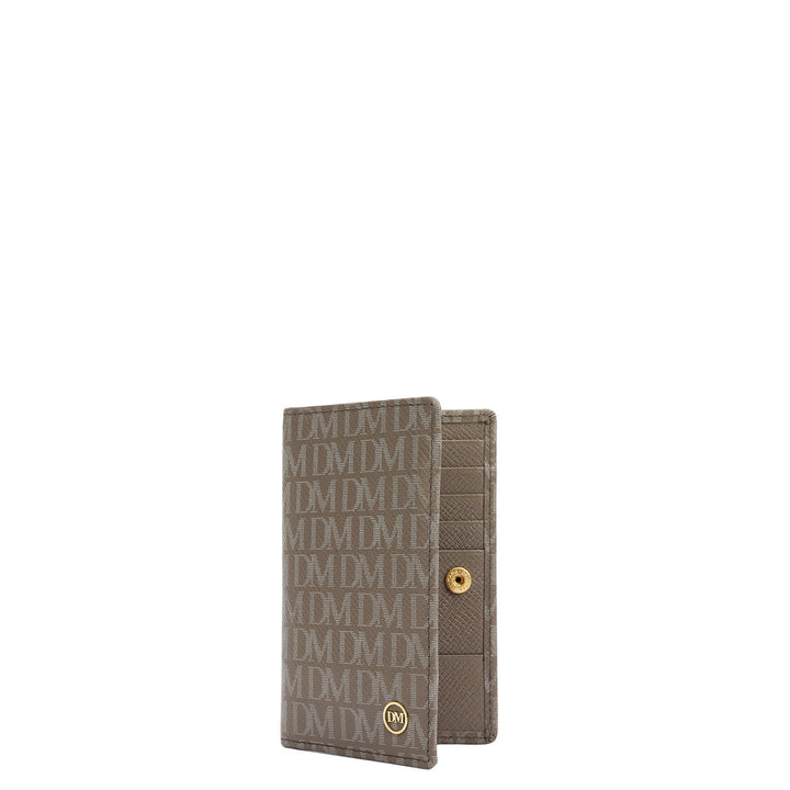 Multi Slot Leather Card Case - Smoke Grey