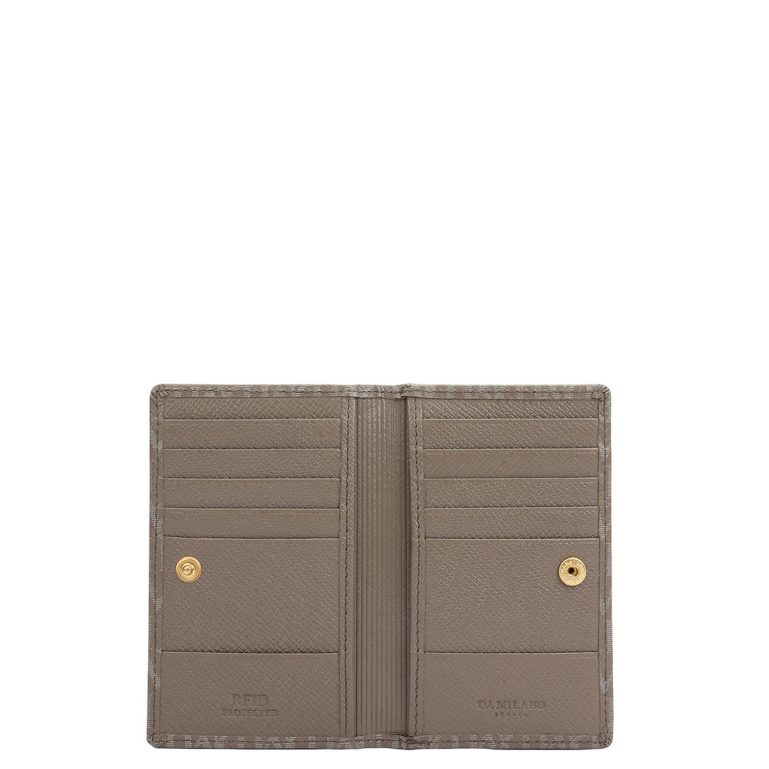 Multi Slot Leather Card Case - Smoke Grey