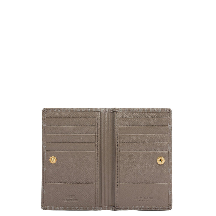 Multi Slot Leather Card Case - Smoke Grey