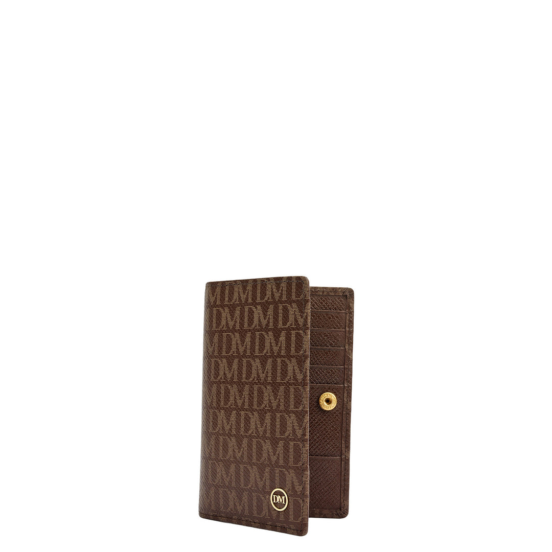 Multi Slot Leather Card Case - Walnut