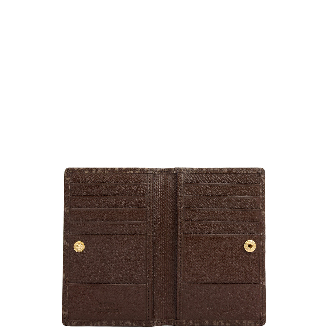 Multi Slot Leather Card Case - Walnut