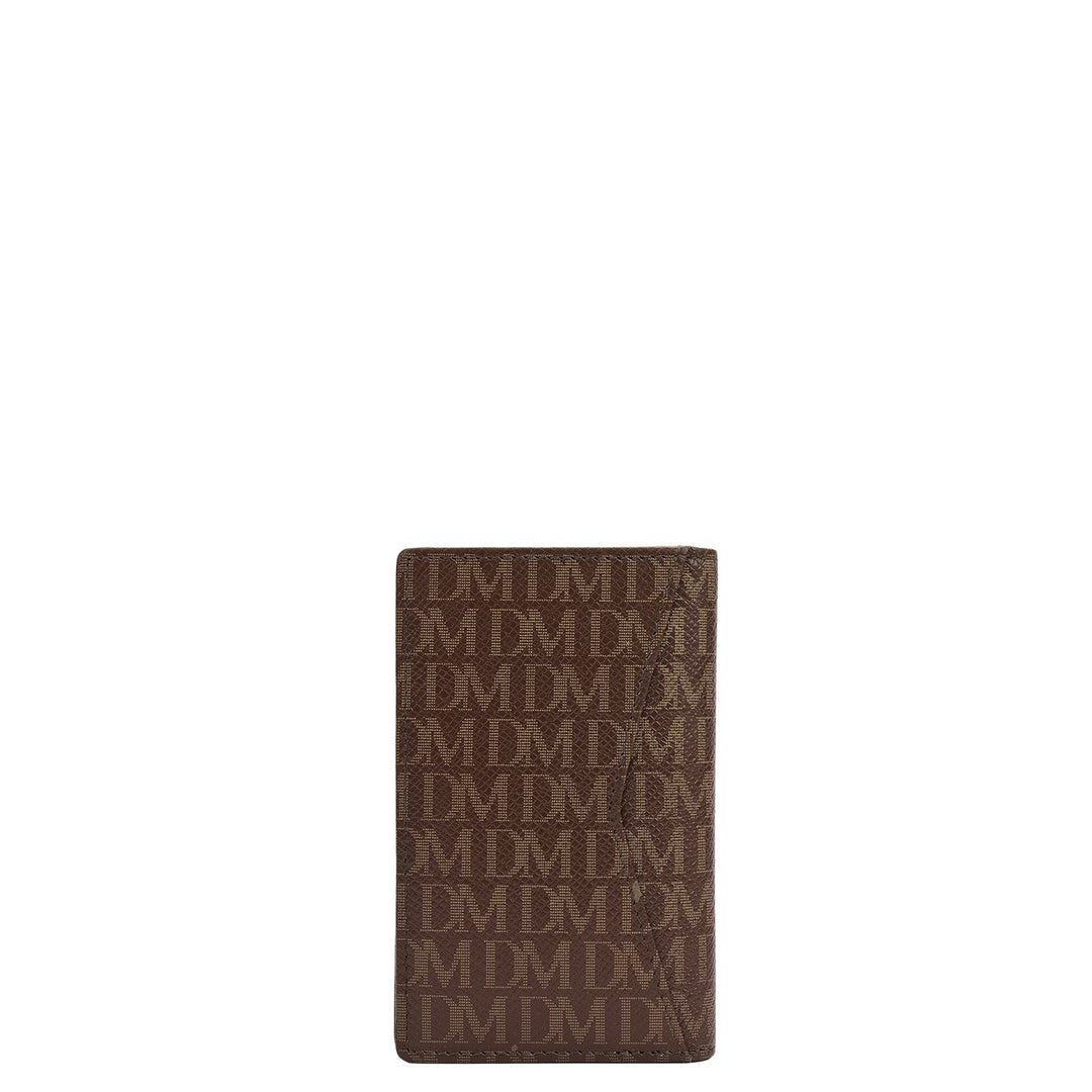 Multi Slot Leather Card Case - Walnut