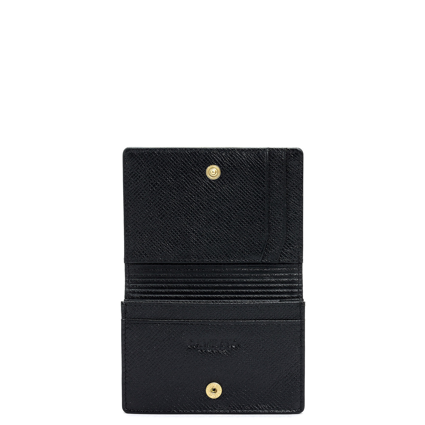 4 Slots Leather Card Case - Black