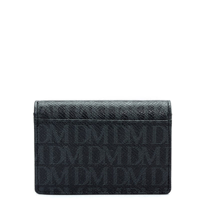 4 Slots Leather Card Case - Black