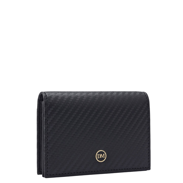 4 Slots Leather Card Case - Black