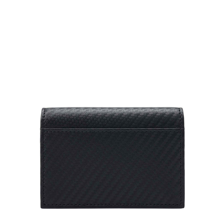4 Slots Leather Card Case - Black
